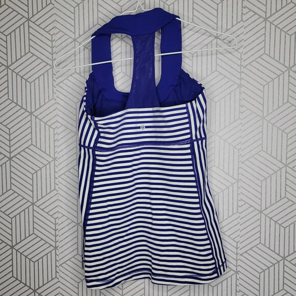 Lululemon Blue Sz 6 Workout Scoop Tank - Picture 3 of 8